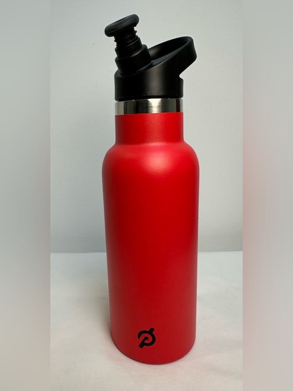 Peloton Red Insulated Water Bottle with Black Cap